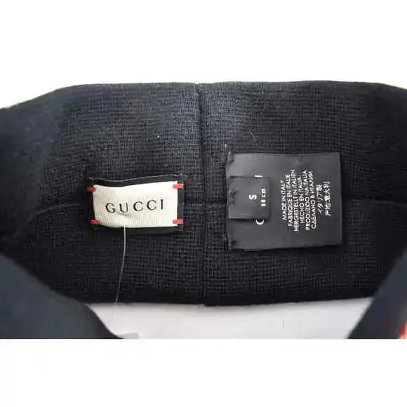Gucci Black Sequin Silver Red GG Logo Wool Stretchy Headband Hair Small 56cm Gucci | Accessories | Gucci Black Sequin Silver Red Gg Logo  main image 3